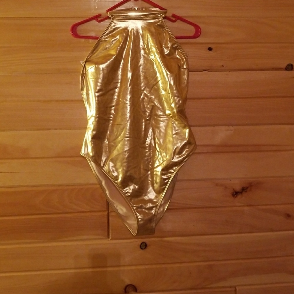 Gold bodysuit